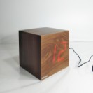 Karlsson Alarm clock Around The Corner LED wood 13x13cm,Incl. transformer Brown 