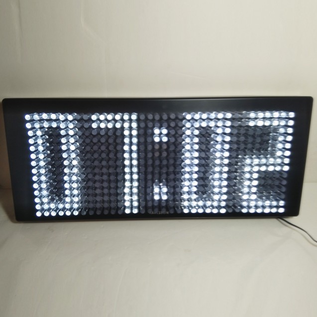 Karlsson Wall clock LED white light black case plastic 58.5 x 25 x 8.7cm Incl. transformer