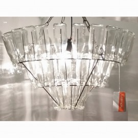 Leitmotiv Chandelier Large Bottle nickel, Design Bonne Plat 