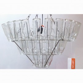 Leitmotiv Chandelier Large Bottle nickel, Design Bonne Plat 