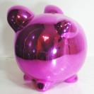 GSQ Jumbo Piggy Bank Ceramic Chrome Magenta
