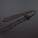 Virginia Elegant Smoky Champagne Topaz Crystal embroidered ball Necklance