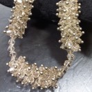 Virginia Elegant Smoky Champagne Topaz Crystal pine nutt ball Necklance