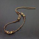 Virginia Vintage Rose Gold Plated  Champagne Topaz & flowers Necklance