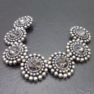 Virginia Vintage silver plated Smoky Champagne Topaz Crystal Pendant 