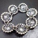 Virginia Vintage silver plated Smoky Champagne Topaz Crystal Pendant 