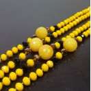 Virginia Elegant Yellow Chalcedony Black Smoky Quartz Obsidian Necklance
