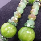 Virginia Elegant Green Gold Aventurine Quartz  Agate Necklance