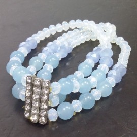 Virginia Elegant blue moonstone champagne Topaz 3in1 crystal Bracelet