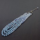 Virginia Elegant Blue Chalcedony Topaz Crystal 3in1 Necklance