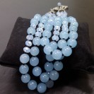 Virginia Elegant Blue Chalcedony Topaz Crystal 3in1 Necklance