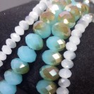 Virginia Elegant Green Gold Aventurine & White Silver Quartz  Agate Necklance 