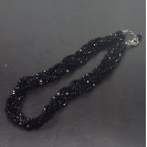 Virginia Elegant 6in1 3mm Black Smoky Quartz Obsidian Necklance 