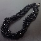Virginia Elegant 6in1 3mm Black Smoky Quartz Obsidian Necklance 