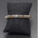 Virginia Vintage Brown Chalcedony Clear Topaz Crystal metal beads Bracelet