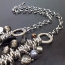 Virginia Elegant plantinum plated copper Ring Beeds Necklance