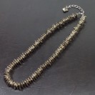 Virginia Vintage Silver plated copper Square metal thins Necklance