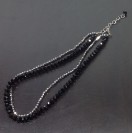 Virginia Elegant Black Smoky Quartz Obsidian  plated beads Necklance