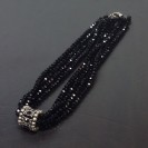Virginia Elegant 4in1 black Smoky Quartz Obsidian Charm Necklance