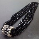 Virginia Elegant 4in1 black Smoky Quartz Obsidian Charm Necklance