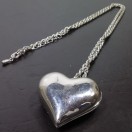 Virginia Vintage plantinum plated solid copper heart pendant necklance