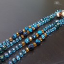 Virginia Elegant Blue & Yellow  ChalcedonyTopaz Blue Lace Agate Necklance 