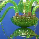 Leitmotiv Arylic Chandelier Ceiling Lamp 5 arms Belle Epoque green