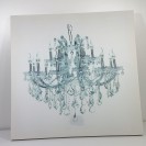 The Present Time Canvas frame Chandelier w14 wht LEDs