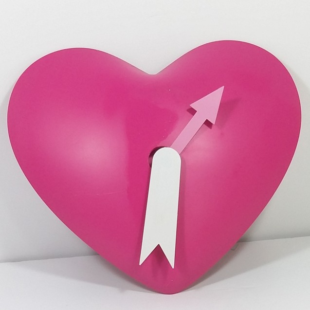 Silly the Gifts Wall clock Heart pendant swing Pink