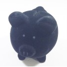 GSQ Rhinestone Holidays Froasted Med Piggy Ceramic Bank 