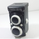 GSQ Vintage Camera Money Ceramic Bank Black