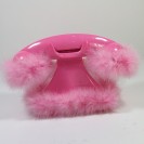 GSQ Cinderella Feather Vintage Telephone Pink