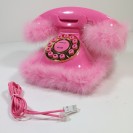 GSQ Cinderella Feather Vintage Telephone Pink