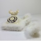 GSQ Cinderella Feather Vintage Telephone White