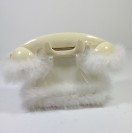 GSQ Cinderella Feather Vintage Telephone White