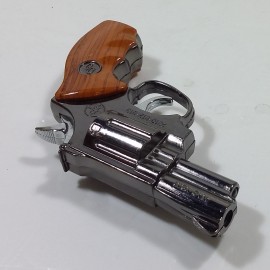 Metal LED Light Spray Lighter B Revolvers Wooden Handle S