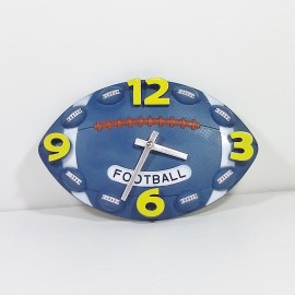 Football Wall Clock Navy