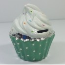 Silly the Gifts Moneybank Whipped Cream Cup Cake Ceramic bank Green