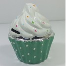 Silly the Gifts Moneybank Whipped Cream Cup Cake Ceramic bank Green