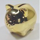 Silly the Gifts Moneybank Disco Chrome Pig mini ceramic Gold