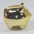 Silly the Gifts Moneybank Disco Chrome Pig mini ceramic Gold