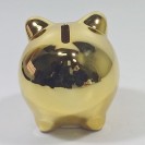 Silly the Gifts Moneybank Disco Chrome Pig mini ceramic Gold