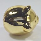 Silly the Gifts Moneybank Disco Chrome Pig mini ceramic Gold
