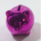 Silly the Gifts Moneybank Disco Chrome Pig mini ceramic Magenta