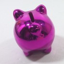 Silly the Gifts Moneybank Disco Chrome Pig mini ceramic Magenta