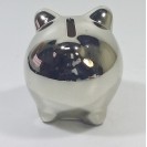 Silly the Gifts Moneybank Disco Chrome Pig mini ceramic Silver