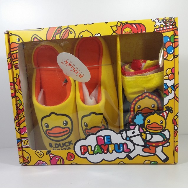 B.Duck Slipper EU41 & Be playful Circus Cotton Towel Set 